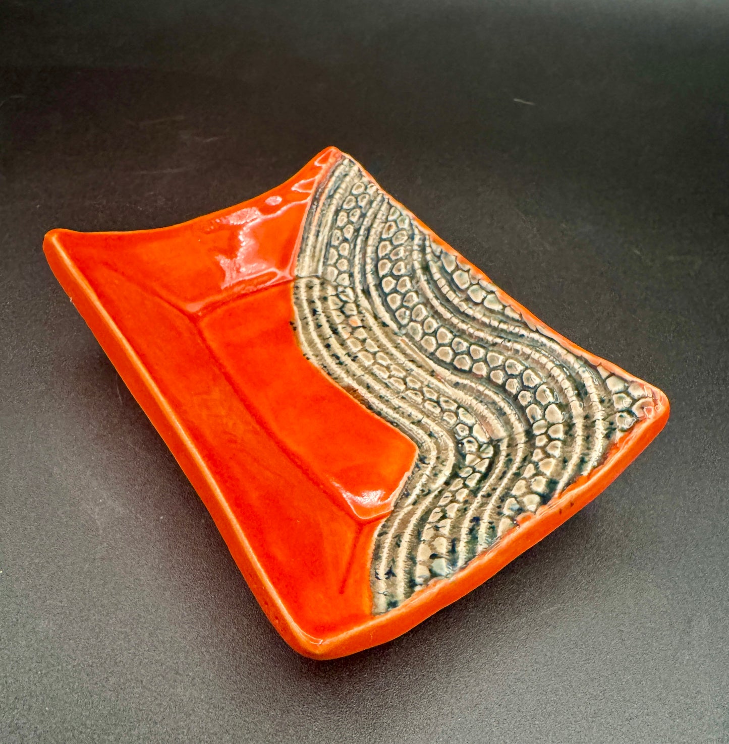 Beautiful Orange Trinket Dish