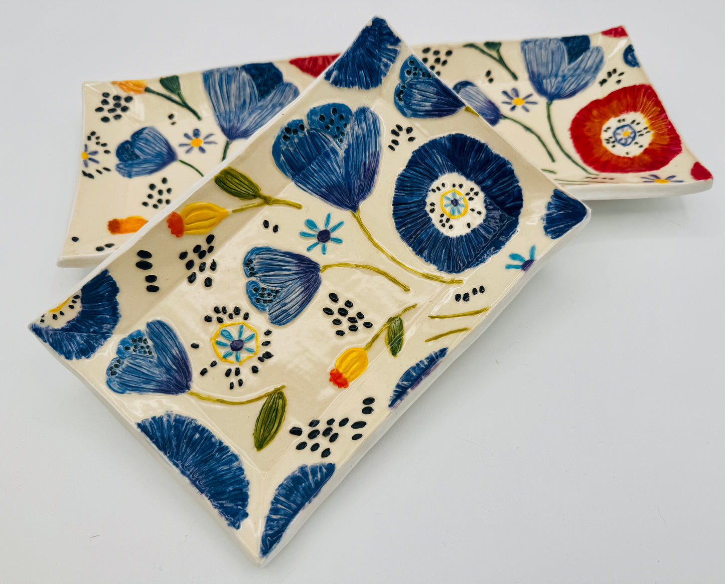 Blue Bloom Diva Platter Set