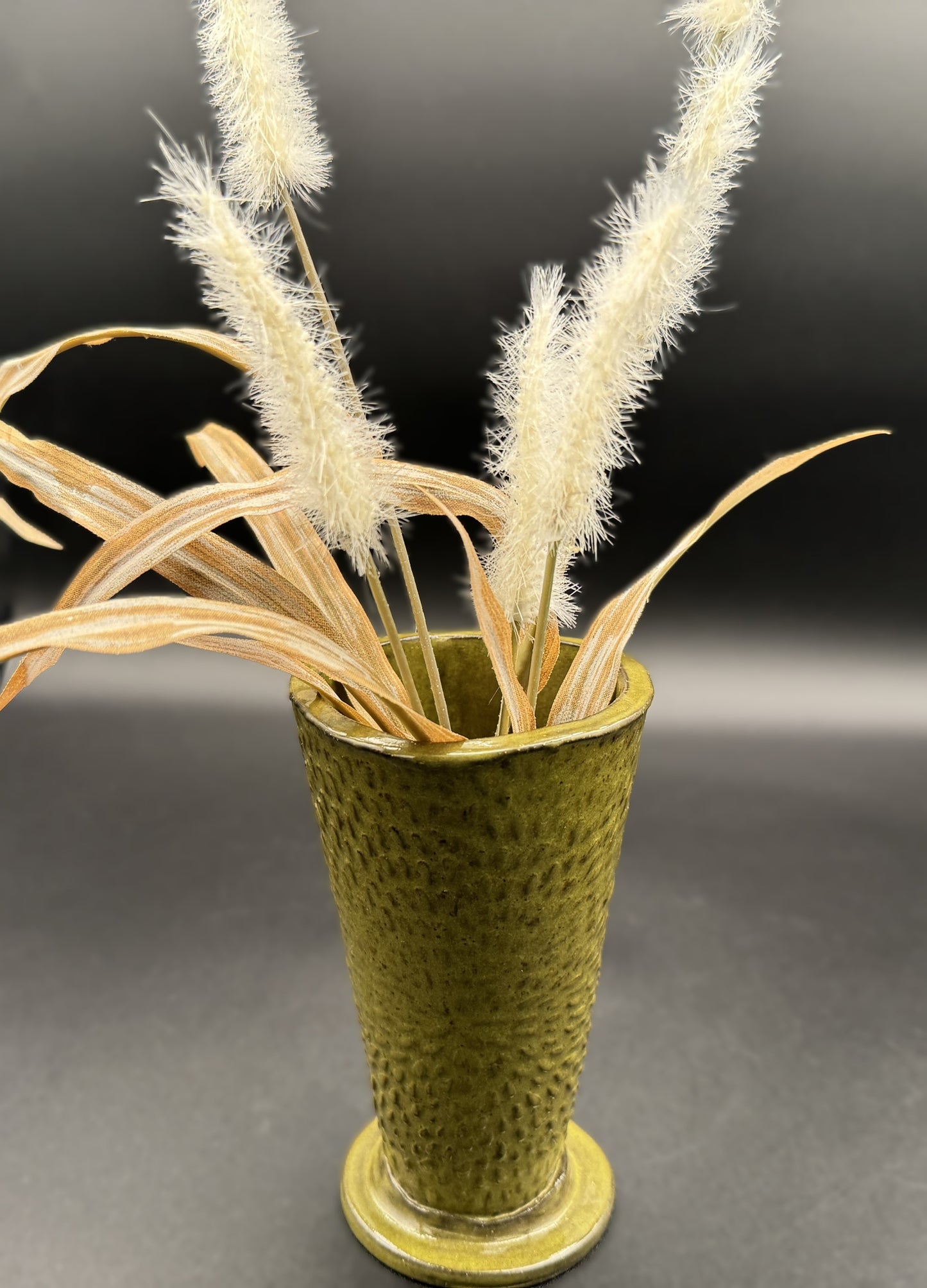 Olive Speckled Vase