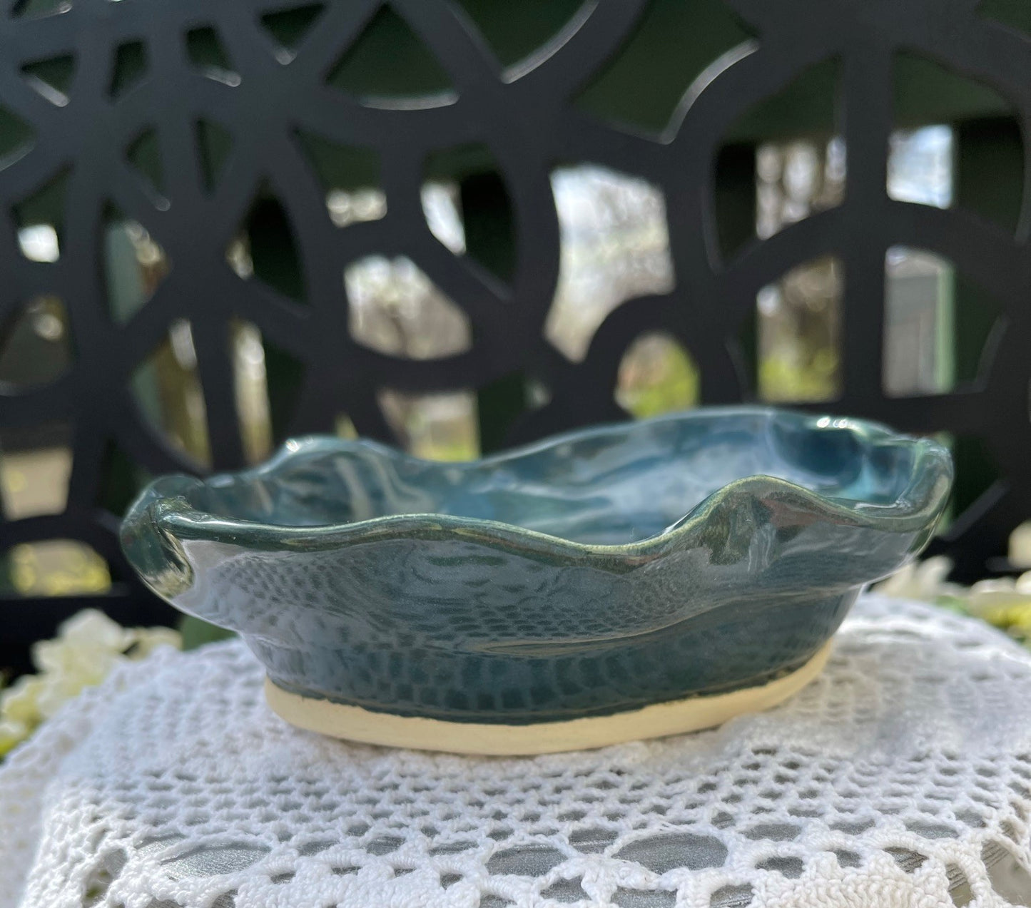 Beautiful Blue Trinket Dish