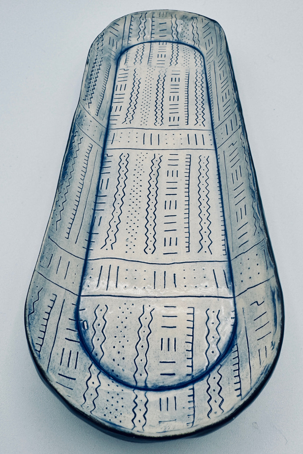 Mud Cloth Designed Platter