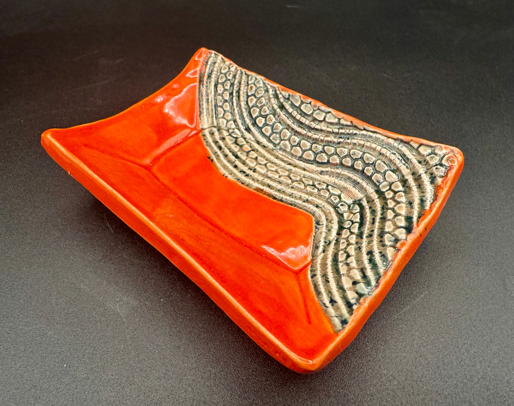 Beautiful Orange Trinket Dish