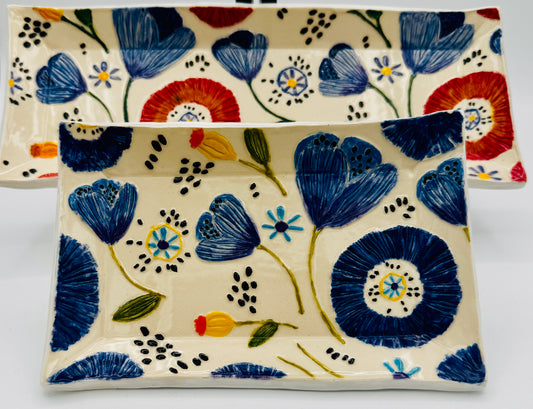 Blue Bloom Diva Platter Set