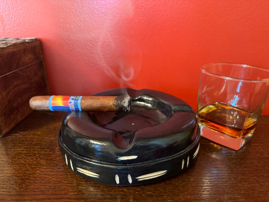 Black Four Finger Cigar Ashtray