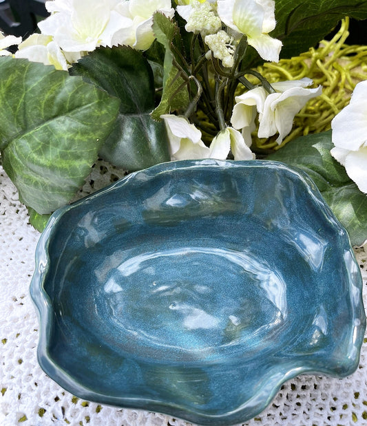 Beautiful Blue Trinket Dish